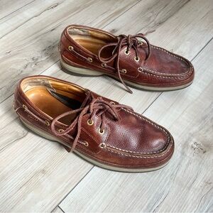 Men's Sperry top-sider Premium Leather Boat Shoes in Rich Brown